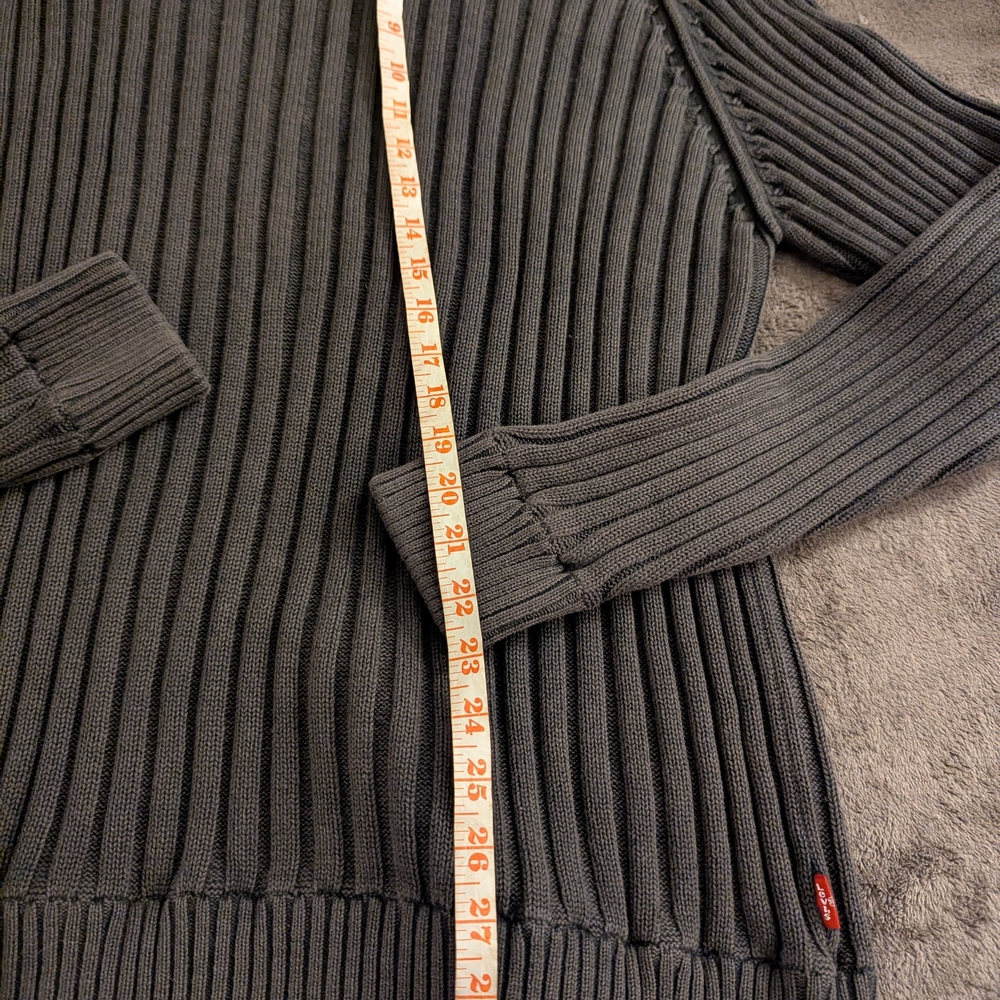 NWT Levi's 💯 Cotton Charcoal Ribbed Crew Neck Sweater Size XL - Picture 8 of 9